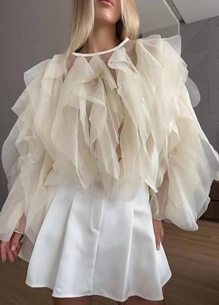 Объемная блуза блузка шифона one size s/m/l