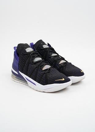 Кросівки nike lebron 18 чоловічі чорні фіолетові розмір 44