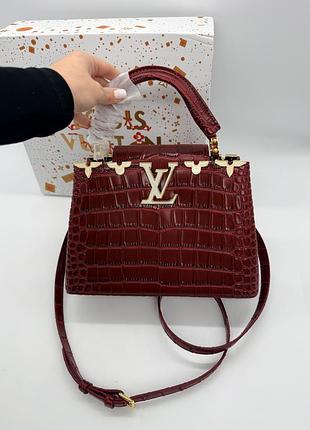 Сумка жіноча capucines bordo croco