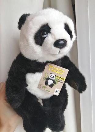 Панда трав'яна wwf м' яка іграшка реалістична пандочка нова подарунок дитині