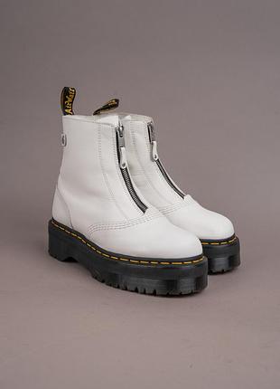 Ботинки ботинки dr. martens jetta кожаные женские белые на платформе размер 39