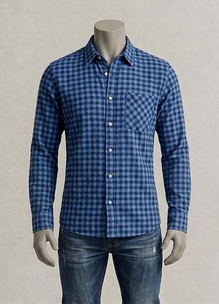Тепла чоловіча фланелева сорочка в клітинку westside / shirt maker, розмір l (41/42)