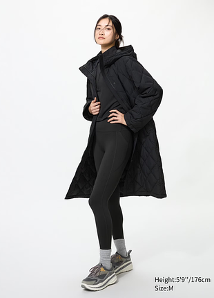 Пальто puffertech длинное свободного кроя uniqlo
