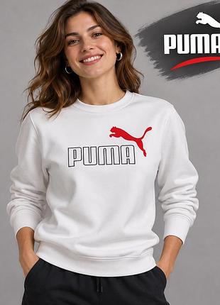 Світшот унісекс puma білий xs, бавовна