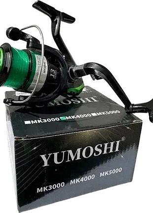 Котушка yumoshi mk2000 13п. green пласт шпуля 5.5:1 з волосінню