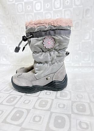 Дитячі зимові чоботи gore-tex, сірі, 25 розмір, 15,5-16 см