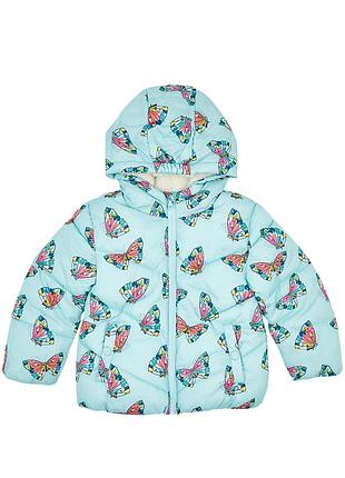 Демисезонная куртка m&amp;s marks &amp; spencer с бабочками на 6-7 лет (122 см)