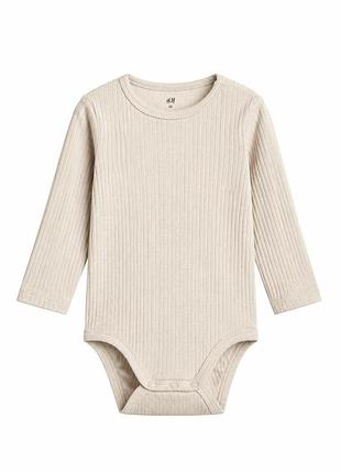 Дитяче боді для новонароджених h&m 62 см бежевий (260107011)