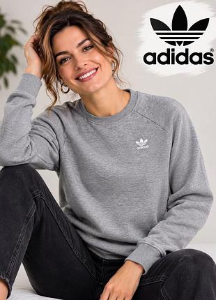 Світшот жіночий adidas сірий розмір xs- s 100% бавовна