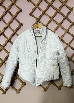 Біла утеплена куртка only brand xl на хутрі, під ремонт