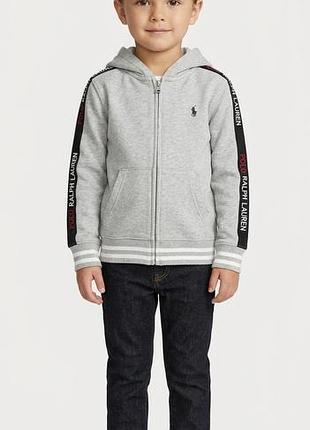 Худі дитяче polo ralph lauren сіре з лампасами 6 років