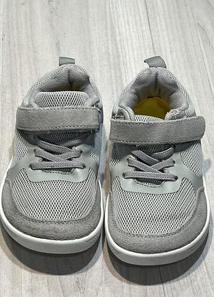 Дитячі кросівки barefoot сірі на липучках