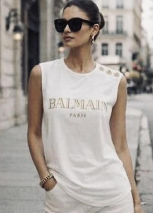 Жіноча біла футболка balmain
