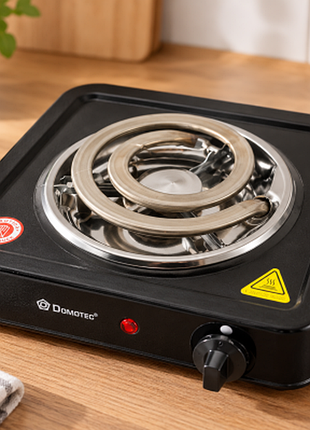 Электроплита портативная domotec ms-5531 / спиральная плита на 1 конфорку / электрическая плита 1000w