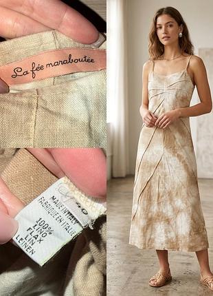 Лляна сукня міді від бренду la fée maraboutée (made in italy)