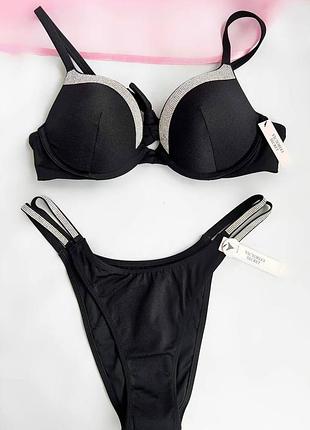 Купальник со стразами пуш-ап оригинал виктория сикрет victoria secret