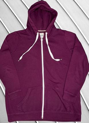 Жіноча зіпка authentic collection l xl eu40 eu42 uk12 uk14 ua46 ua48 фіолетова сливова на блискавці з мікрофлісом тепла повсякденна кофта