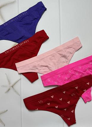 Комплект трусиків стрінгів victoria’s secret оригінал розмір s