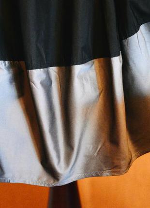 Polo garage атласная серебристая двухцветная металлик плиссированная юбка2 фото