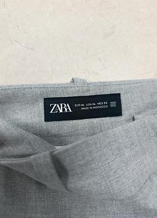 Стильные классические актуальные брюки брюки брюки zara нежного серого цвета