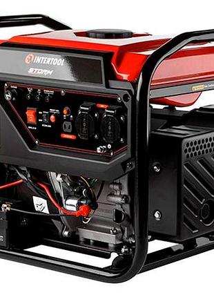 Генератор бензиновый инверторный intertool-storm 4500 x 5000вт электро старт медь (dt-1350)