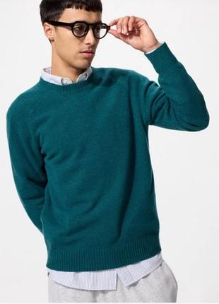 Мужской джемпер marks &amp; spencer из премиальной шерсти мериноса (extra fine lambswool) - размер 2xl.