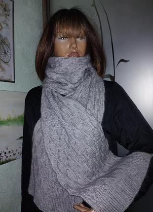 Шерстяной шарф handmade