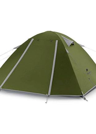 Палатка двухместная naturehike p-series nh18z022-p, 210t/65d, темный хаки