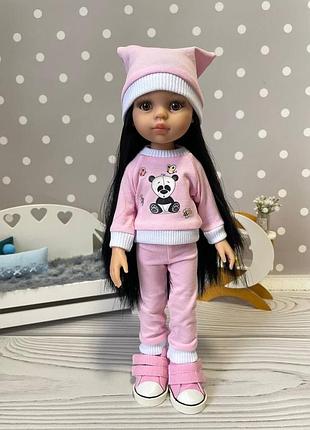 Лялька керол paola reina pink panda 32 см у піжамі та подарунковій коробці