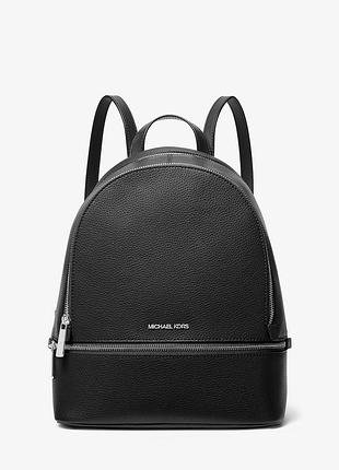 Рюкзак жіночий michael kors rhea medium чорний шкіряний