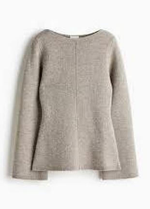 Стильний вовняний светр h&m  wool blend / базовий джемпер по фігурі (розмір s)