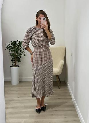Стильное комбинированное платье zara