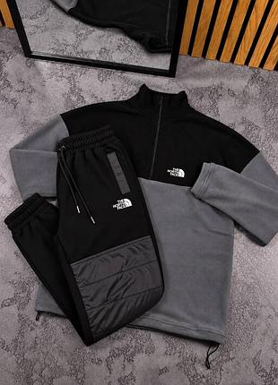 Флисовый костюм the north face (брюки с плащенкой )