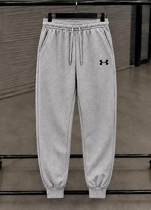 Under armour сірі штани флісові l