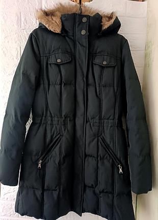 Черный женский пуховик esprit хорошего качества
