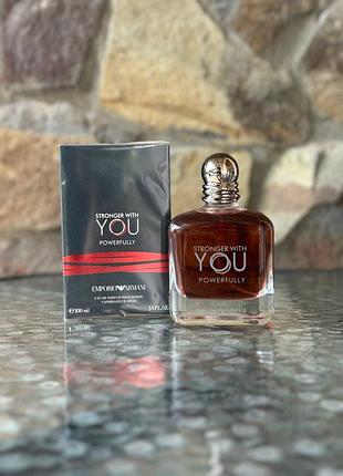Духи мужские armani stronger with you powerfully. армани стронгер 100 мл трендовые мужские духи стойкие мужские духи
