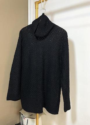 Светр черний жіночий подовжений lelook оверсайз