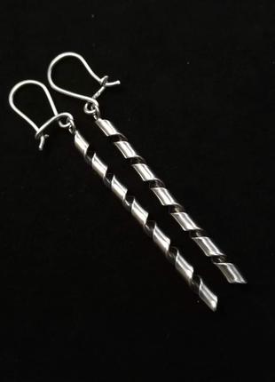 Розпродаж серебряные серьги спиральки # срібло 925" лот 3903 фото