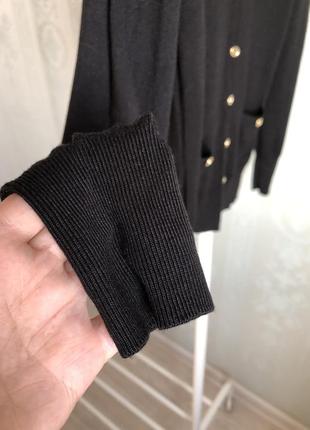 Чорний трикотажний кардиган віскоза на гудзиках,светр,кофта,джемпер!6 фото