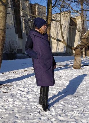 Трендове зимове пальто кокон ковдра пуховик