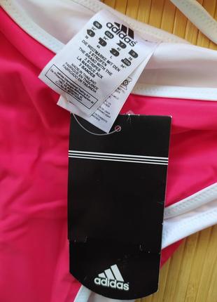 Спортивний Купальник роздільний adidas трикутники червоний з білим кантом4 фото