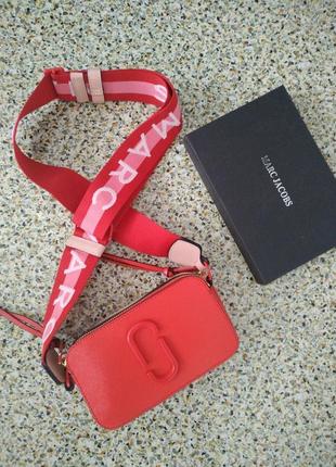 Сумка красная кросс боди в стиле marc jacobs ❣️хит продаж!