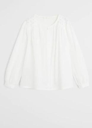 Бавовняна блуза для дівчинки mango (іспанія)