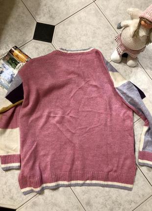 Стильний яскравий светр з модною забарвленням ☘️4 фото