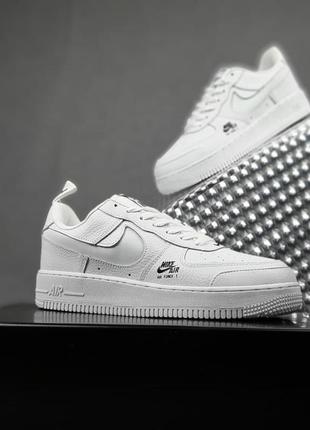 Мужские кроссовки nike air force 1 белые низкие