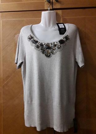 Вискозный нарядный новый свитерок р.18 debenhams  designers