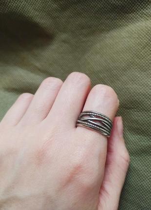Посеребрянное кольцо минимализм колечко покрытие серебро 925 перстень кільце срібне5 фото