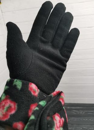 Шикарные флисовые перчатки2 фото
