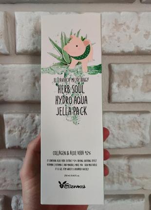 Маска elizavecca face care milky piggy herb soul hydro aqua jella pack, 250 мл2 фото
