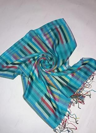 Красивий яскравий великий шарф палантин накидка6 фото